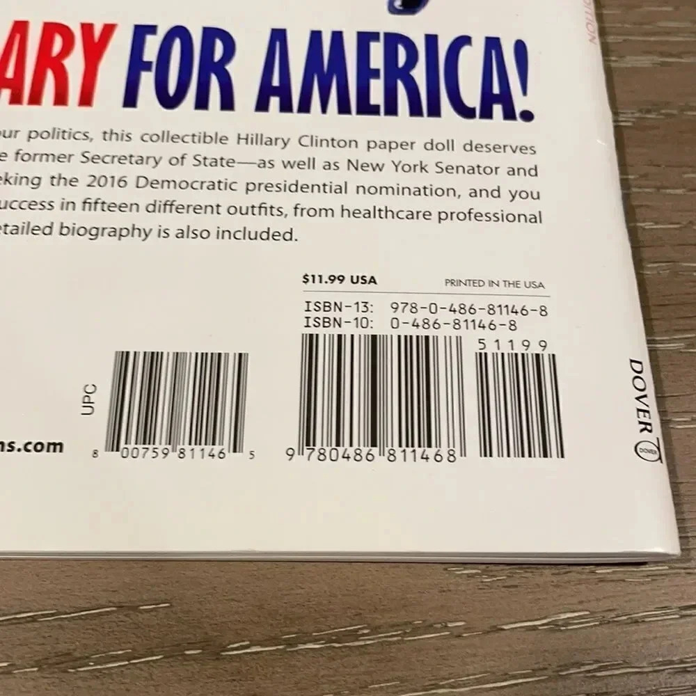 Hillary Clinton Paper Doll by Tim Foley Collectible Edition - Picture 6 of 6